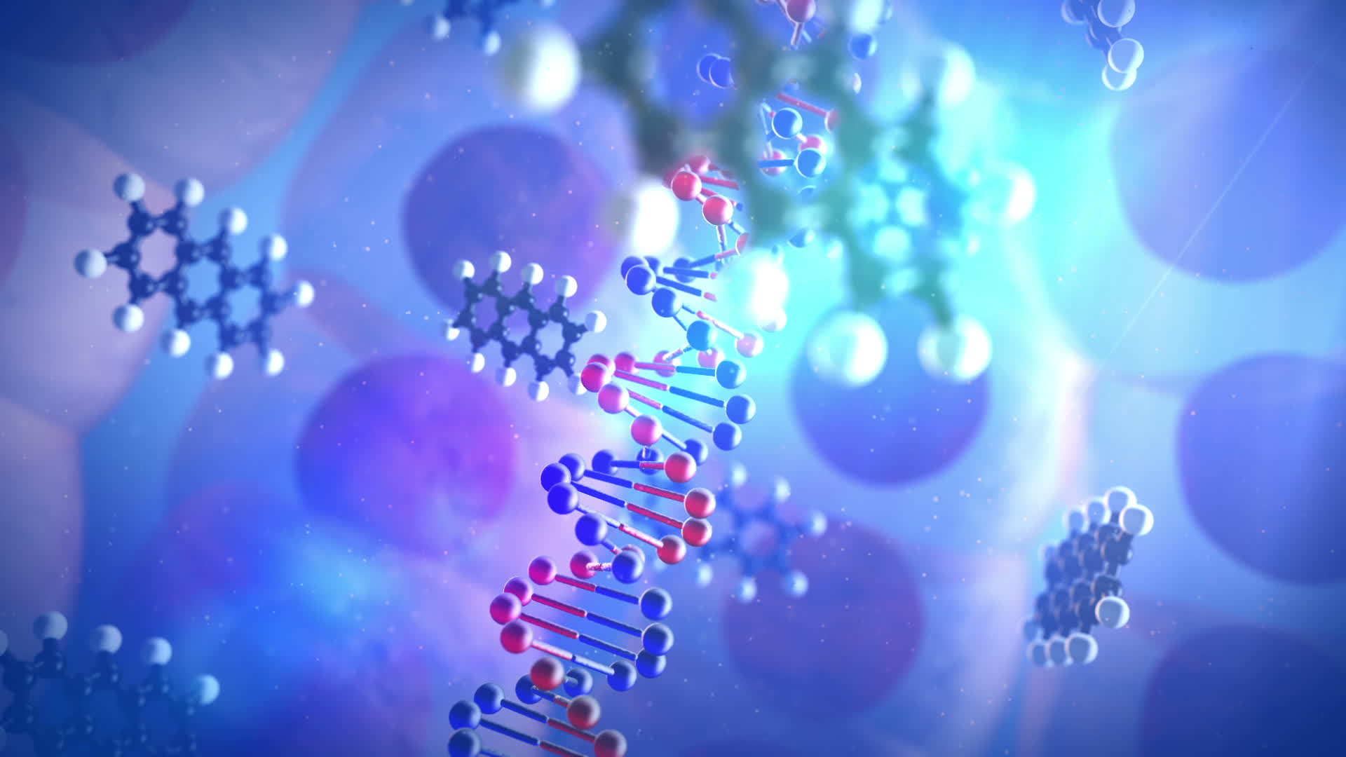 医学医药DNA细胞三维动画