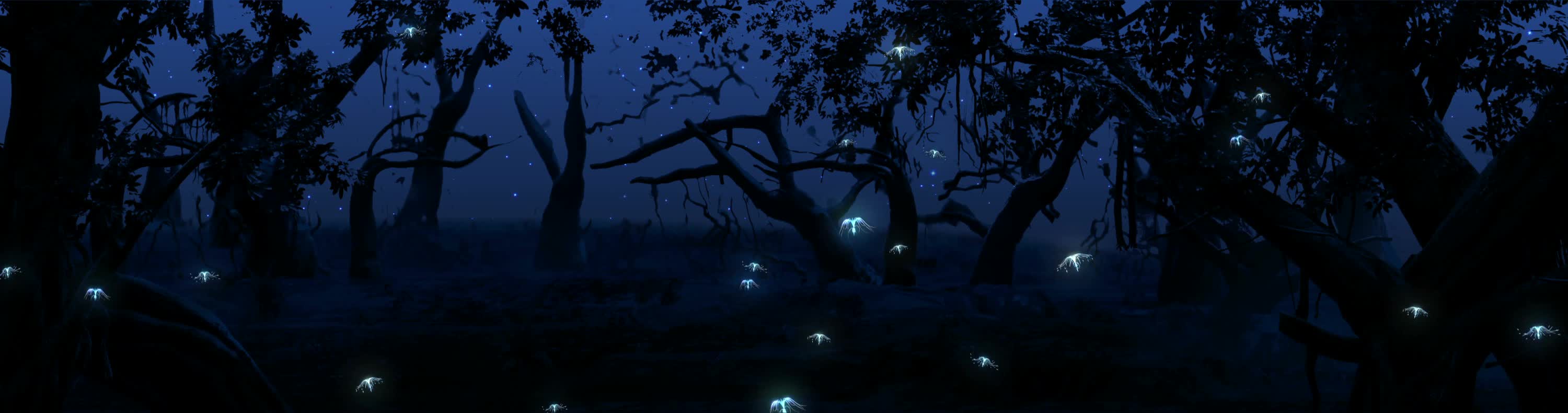 夜色树林