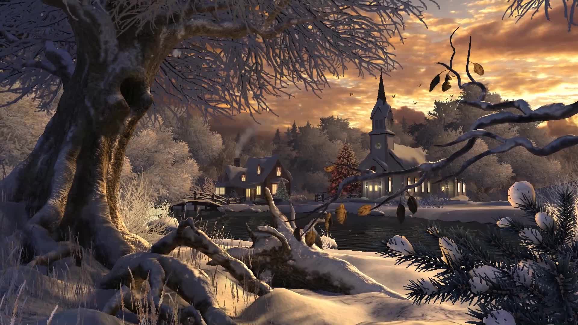 仙境画卷冬季美景