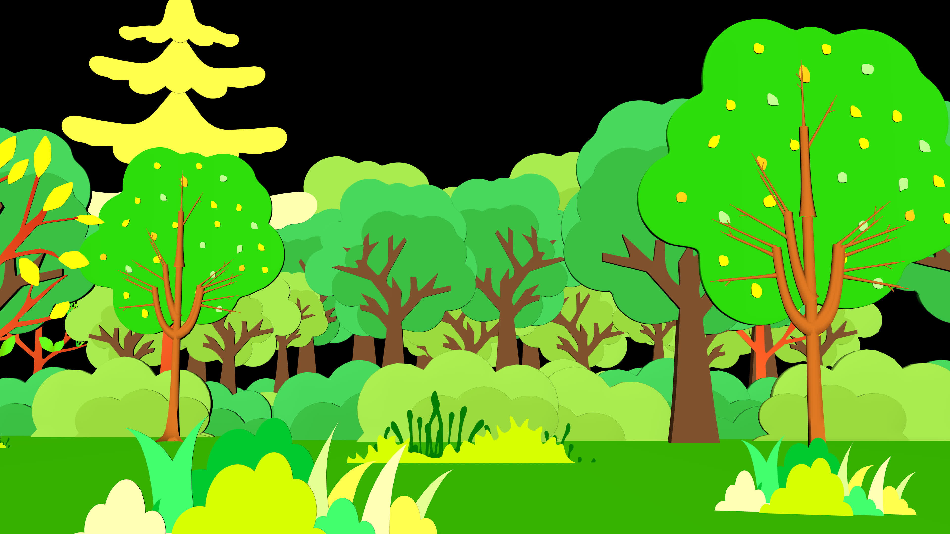 简单的树林简笔画 简单的树林的简笔画_简笔画-绘画者图库